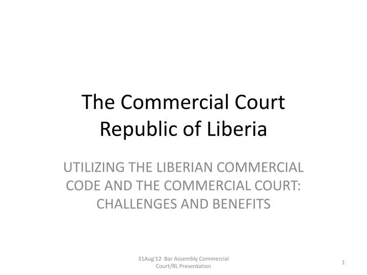 the commercial court republic of liberia