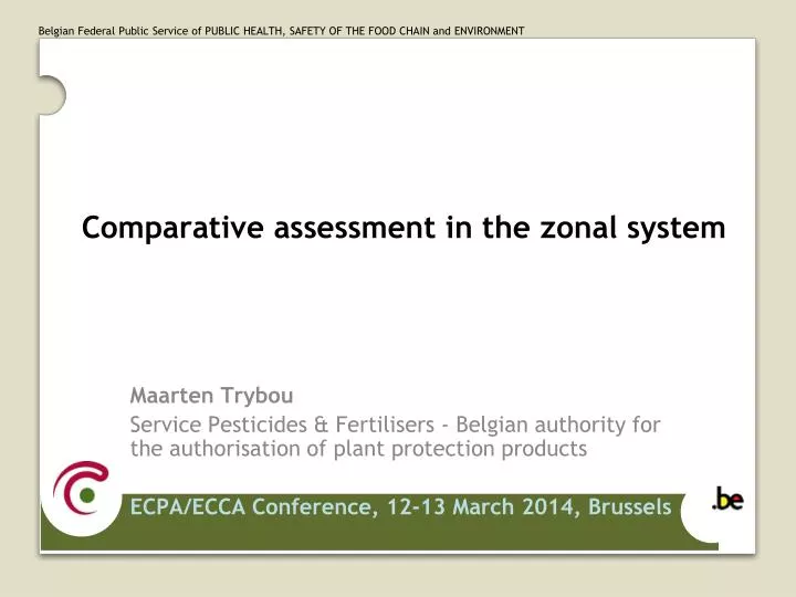 comparative assessment in the zonal system