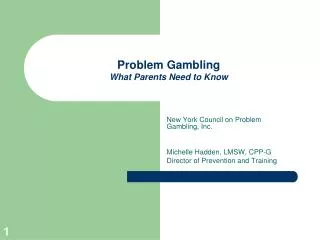 Problem Gambling What Parents Need to Know