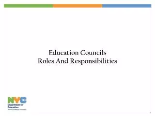 Education Councils Roles And Responsibilities