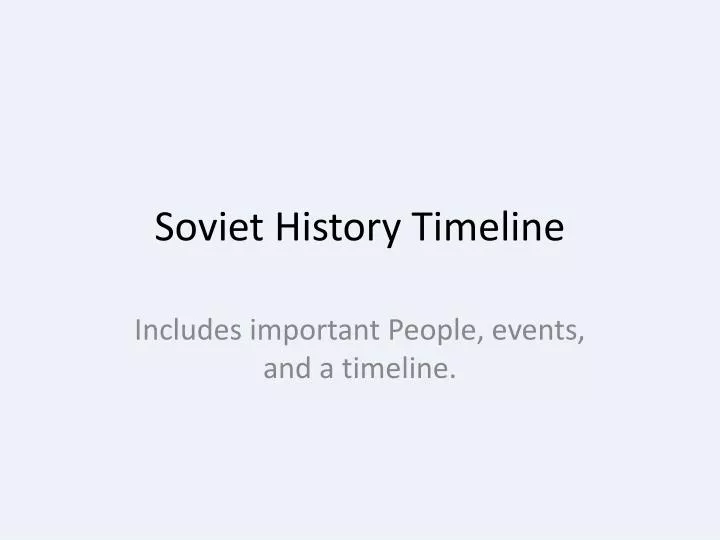 soviet history timeline