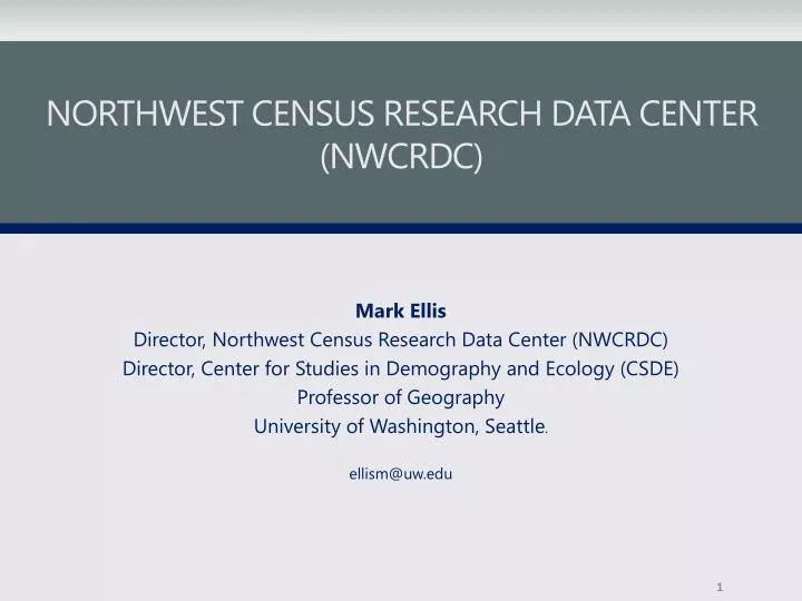 northwest census research data center nwcrdc
