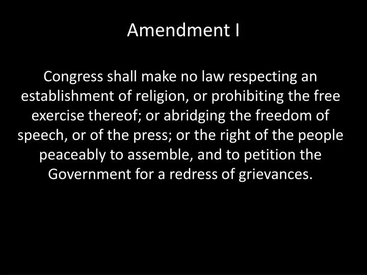 amendment i