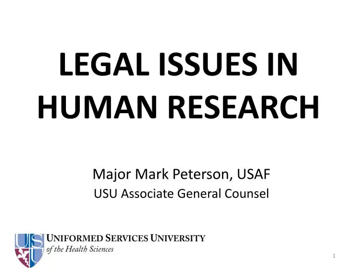 legal issues in human research