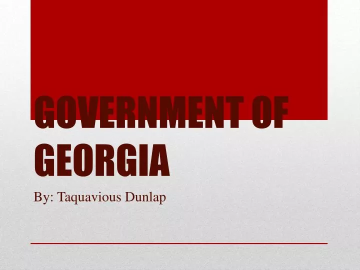 government of georgia