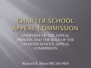 CHARTER SCHOOL APPEAL COMMISSION