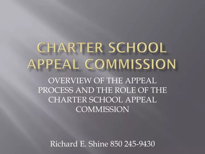 charter school appeal commission