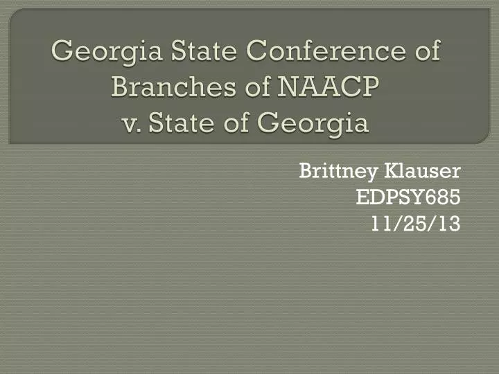 georgia state conference of branches of naacp v state of georgia