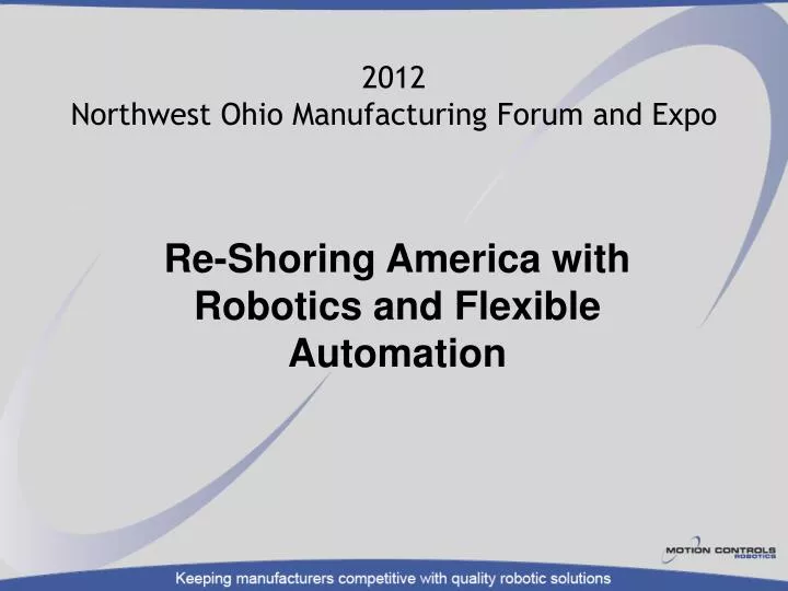 2012 northwest ohio manufacturing forum and expo