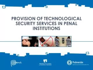 PROVISION OF TECHNOLOGICAL SECURITY SERVICES IN PENAL INSTITUTIONS