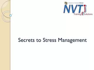 Secrets to Stress Management