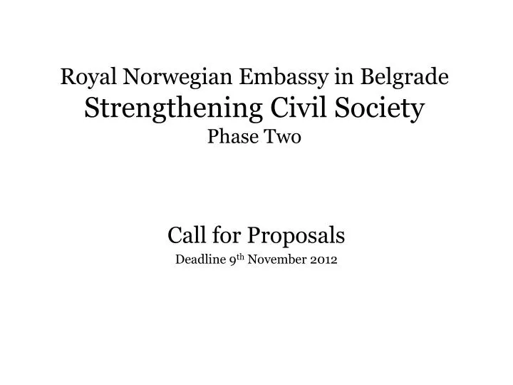 royal norwegian embassy in belgrade strengthening civil society phase two