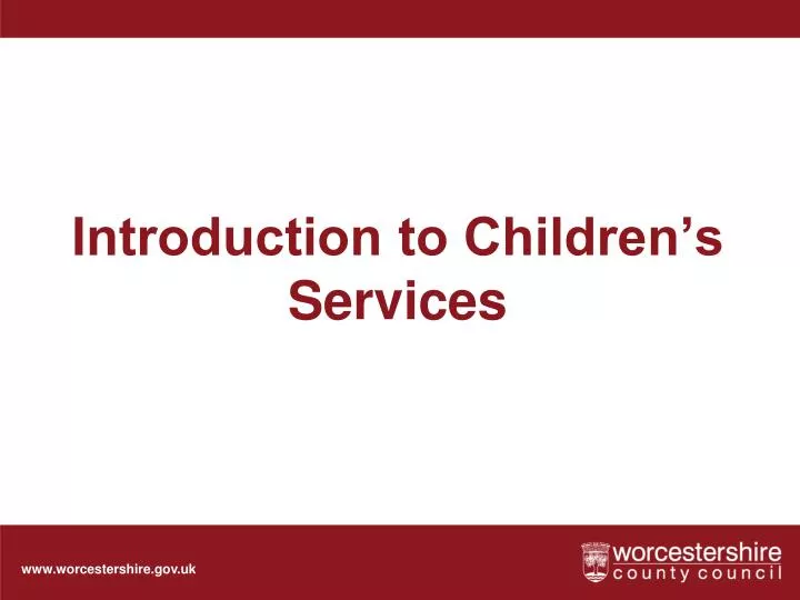 introduction to children s services