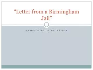 “Letter from a Birmingham Jail”