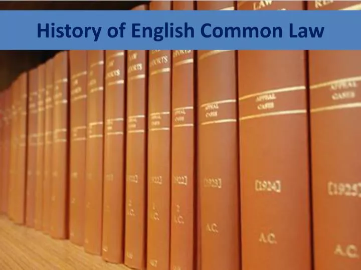 history of english common law