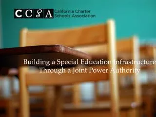 Building a Special Education Infrastructure Through a Joint Power Authority