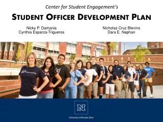 Student Officer Development Plan
