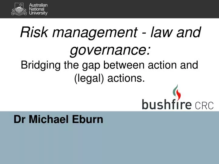 risk management law and governance bridging the gap between action and legal actions