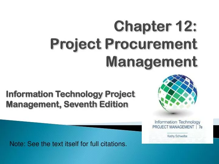 chapter 12 project procurement management