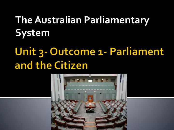 the australian parliamentary system
