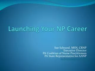 Launching Your NP Career