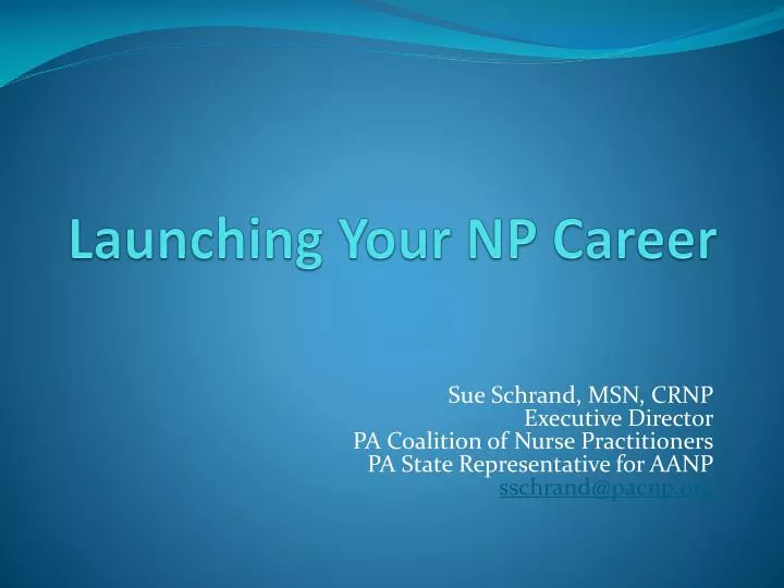 launching your np career