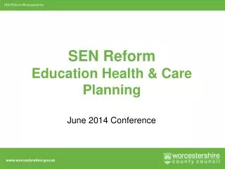 SEN Reform Education Health &amp; Care Planning