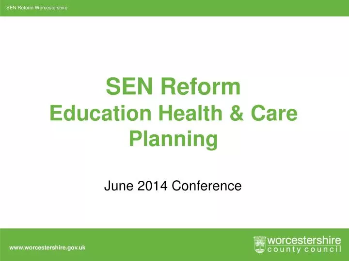 sen reform education health care planning