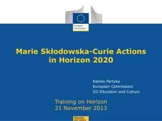 Marie S kłodo wska -Curie Actions in Horizon 2020