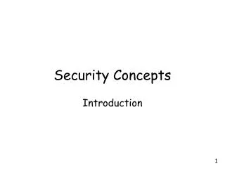 Security Concepts