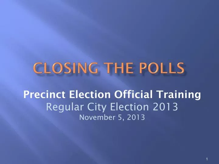 closing the polls