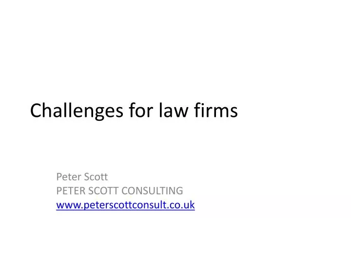 challenges for law firms