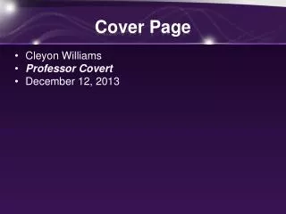 cover page