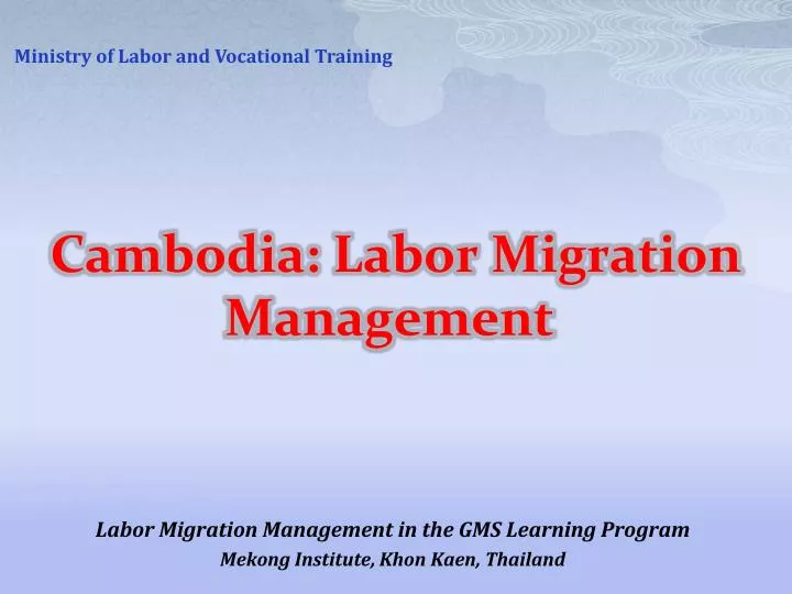 cambodia labor migration management