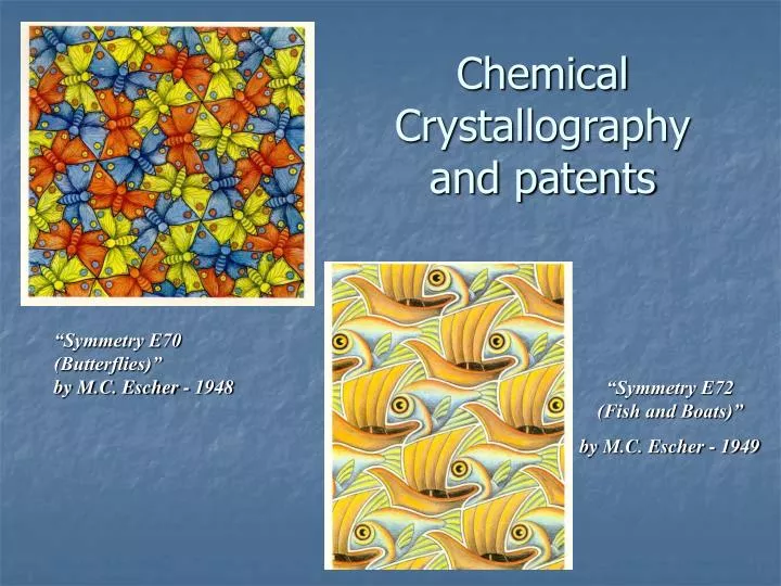 chemical crystallography and patents