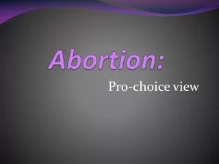 Abortion: