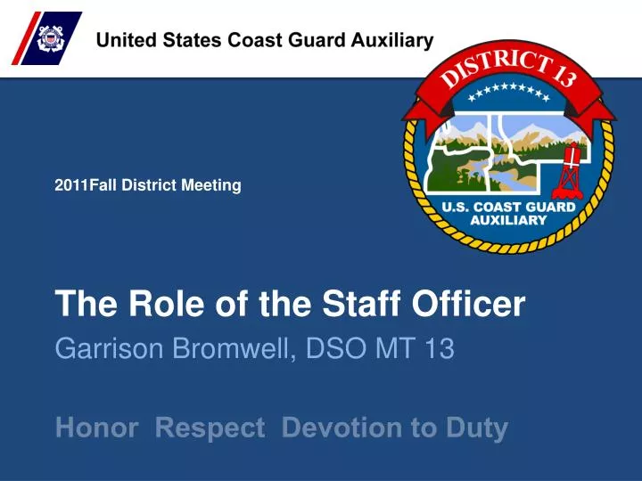 the role of the staff officer