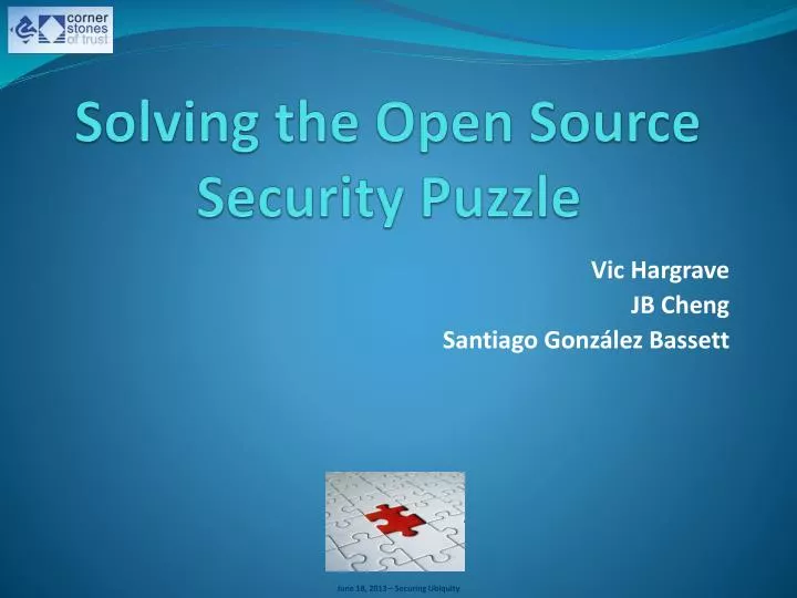 solving the open source security puzzle