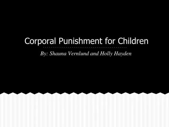 corporal punishment for children