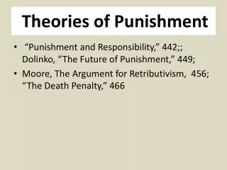 Theories of Punishment