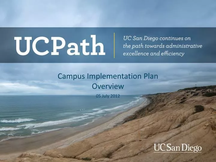 campus implementation plan overview