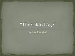 the gilded age
