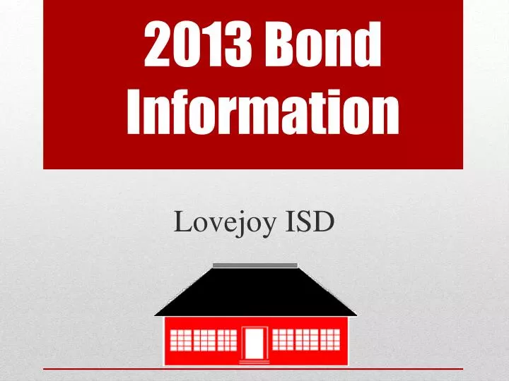 2013 bond information