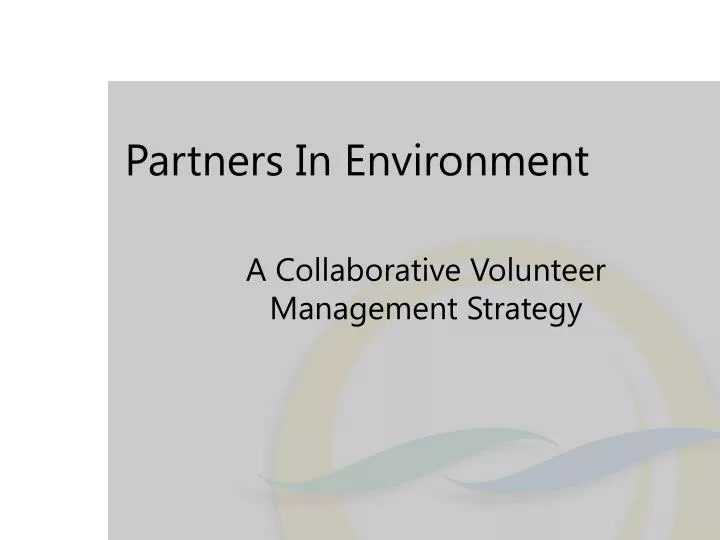 partners in environment
