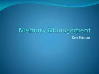 Memory Management