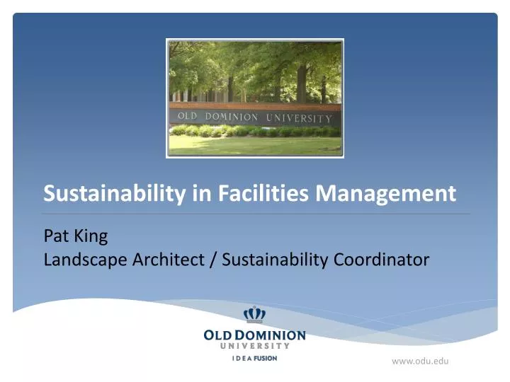sustainability in facilities management