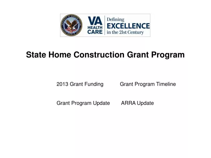 state home construction grant program