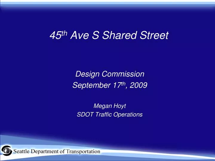 45 th ave s shared street