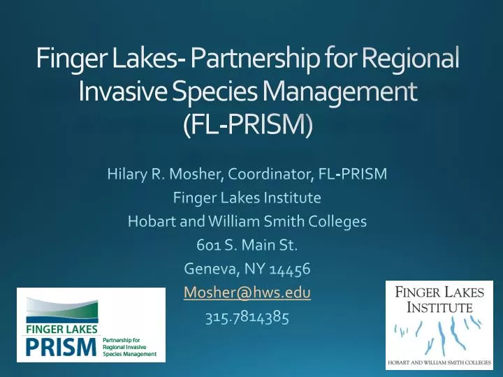finger lakes partnership for regional invasive species management fl prism