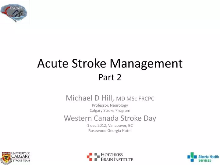 acute stroke management part 2